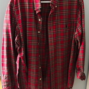 Ralph Lauren Red Plaid Button Down Shirt